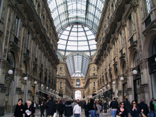 La galleria Vittorio Emanuele a Milano