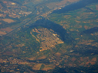Orvieto from an aircraft, Italy